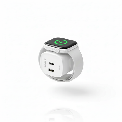 Cargador 3 en 1 — Apple Watch, USB‑C y USB‑A