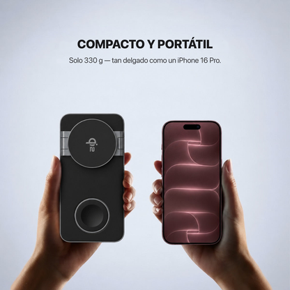 MagFold Base — Cargador 3 en 1 MagSafe (iPhone · Watch · AirPods)