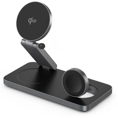 MagFold Base — Cargador 3 en 1 MagSafe (iPhone · Watch · AirPods)