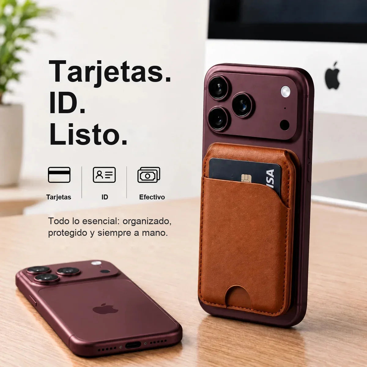 MagWallet — Billetera MagSafe con soporte y bloqueo RFID