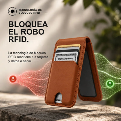 MagWallet — Billetera MagSafe con soporte y bloqueo RFID
