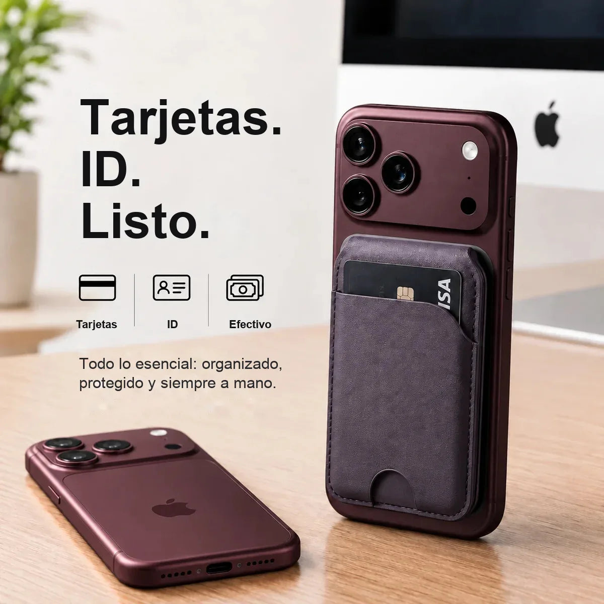 MagWallet — Billetera MagSafe con soporte y bloqueo RFID
