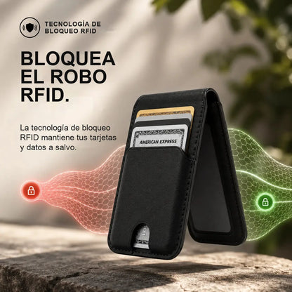 MagWallet — Billetera MagSafe con soporte y bloqueo RFID