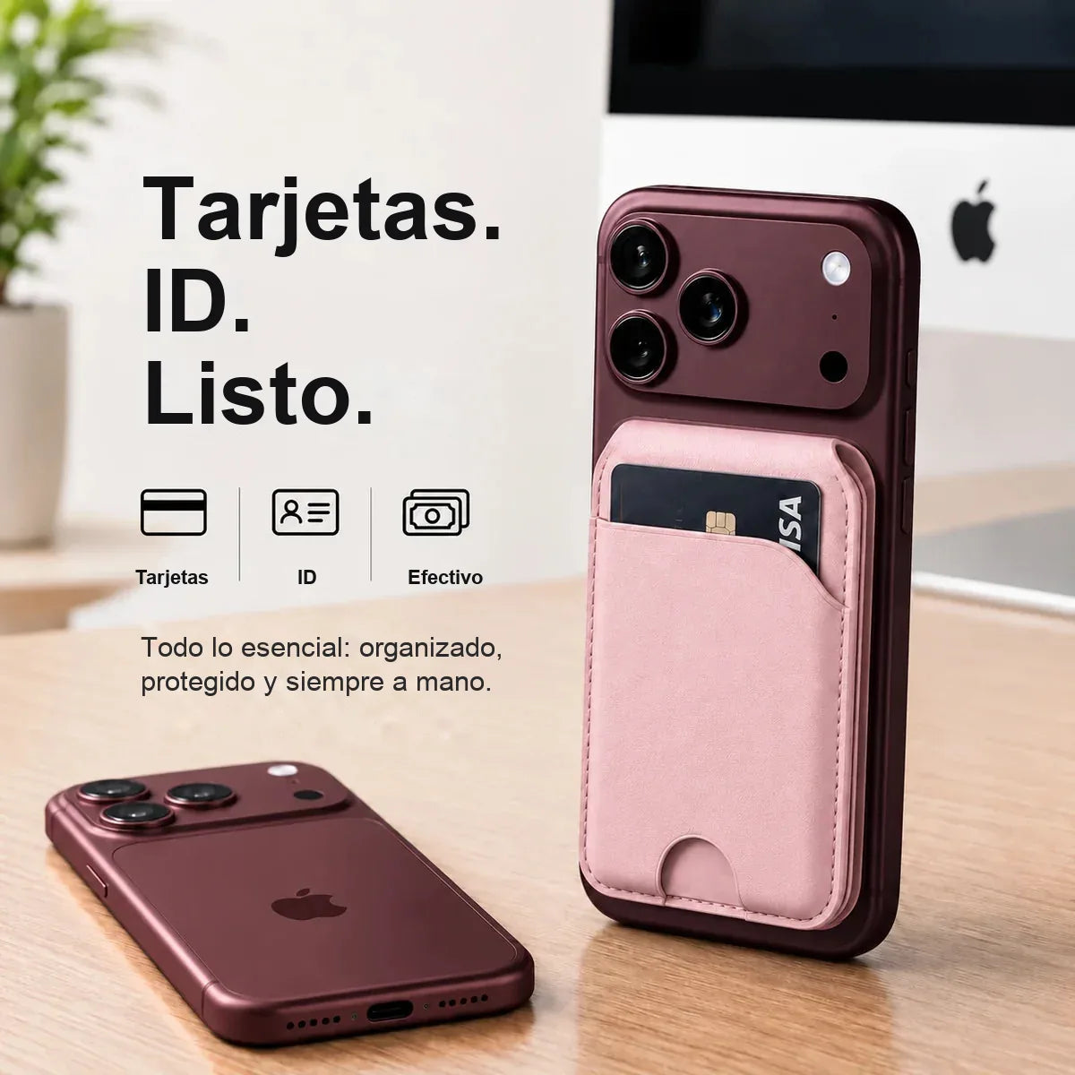 MagWallet — Billetera MagSafe con soporte y bloqueo RFID
