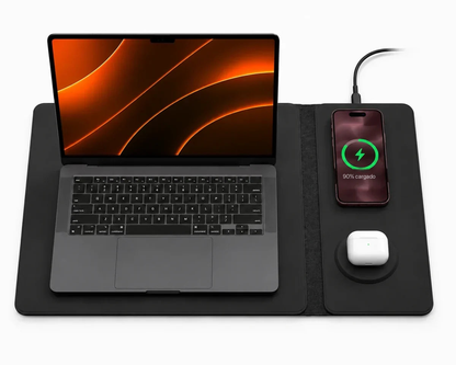 MagDesk Sleeve — Funda Escritorio con Carga Inalámbrica 5-en-1